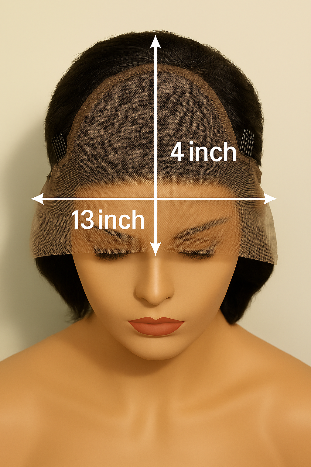 MartBeauty LLC Pixie Wig – 13x4 Transparent Lace Front, Glueless & Pre-Cut – 180% Density Human Hair