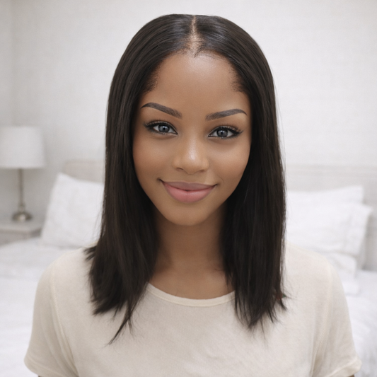 HD Lace Bob Wig 9x6 Glueless – Straight Pre-Plucked Human Hair Wig, Natural Hairline, 150% Density