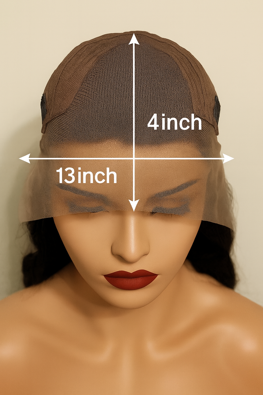 MartBeauty LLC Deep Wave 13x4 Transparent Lace Glueless Wig – 24 Inch, 180% Density, Natural Color