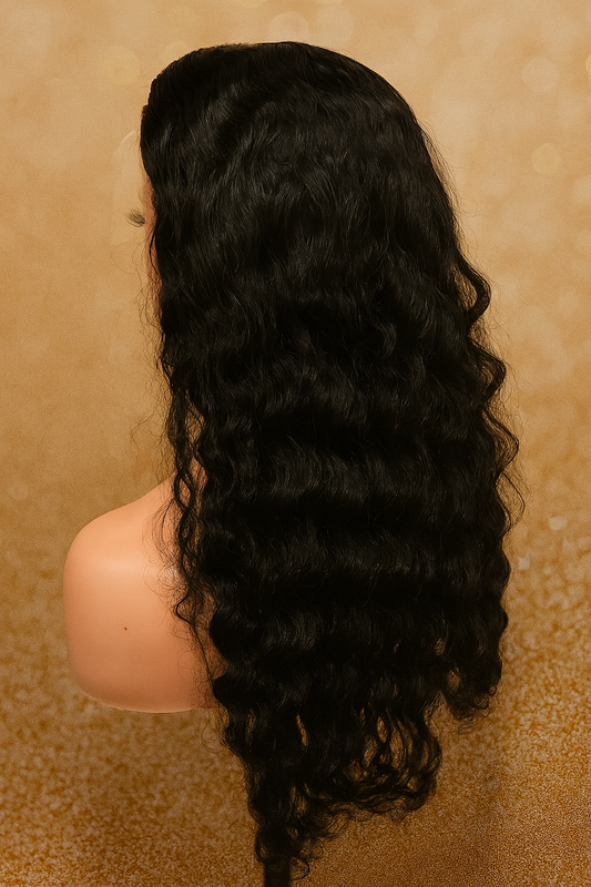 MartBeauty LLC Loose Deep 13x4 Transparent Lace Glueless Pre-Cut Wig – 180% Density 22 Inch Human Hair