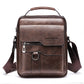 Popular Men's Messenger Bag One Shoulder Retro Business Backpack PU Leather Flaps Crossbody Bags Business Flap Male Solid Travel Bag
