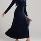 Elegant V-neck Long Sleeved Gold Velvet Evening Dress Women's Clothing - Fashionable And Comfortable Autumn And Winter Party Dress