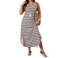 Women's Striped Sleeveless Casual Sexy Beach Dress