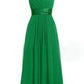 Women's Multi Colored Slanted Neck Sleeveless Strapless Long Dress