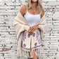 Women's Pop Geometric Jacquard Ethnic Style Tassel Shawl