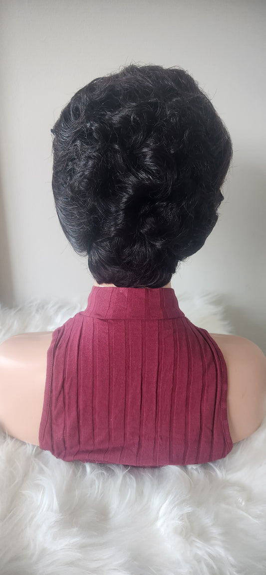 MartBeauty LLC Pixie Wig – 13x4 Transparent Lace Front, Glueless & Pre-Cut – 180% Density Human Hair