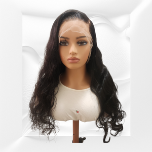 13x6 HD Lace Body Wave Wig - Pre-Plucked 180% Density Natural Black 22-24 Inch