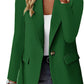 Fashion Casual Women Blazer Long-sleeved Solid Color Casual Cardigan Small Suit Jacket For Women Elegant Office Lady Outerwear