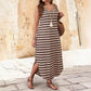 Women's Striped Sleeveless Casual Sexy Beach Dress