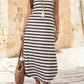 Women's Striped Sleeveless Casual Sexy Beach Dress