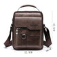 Popular Men's Messenger Bag One Shoulder Retro Business Backpack PU Leather Flaps Crossbody Bags Business Flap Male Solid Travel Bag