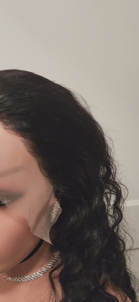 MartBeauty LLC Loose Deep 13x4 Transparent Lace Glueless Pre-Cut Wig – 180% Density 22 Inch Human Hair