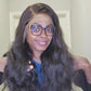 Natural Black 13x6 HD Lace body wave wig, Pre-plucked Glueless Human hair wig for women