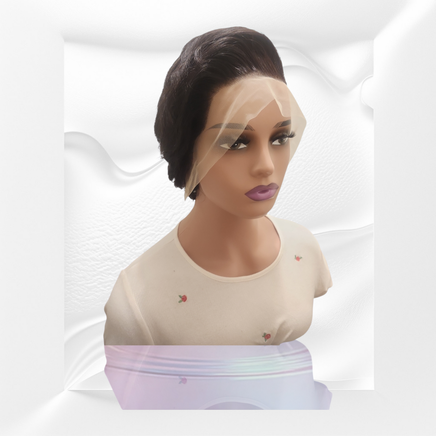 MartBeauty LLC Pixie Wig – 13x4 Transparent Lace Front, Glueless & Pre-Cut – 180% Density Human Hair