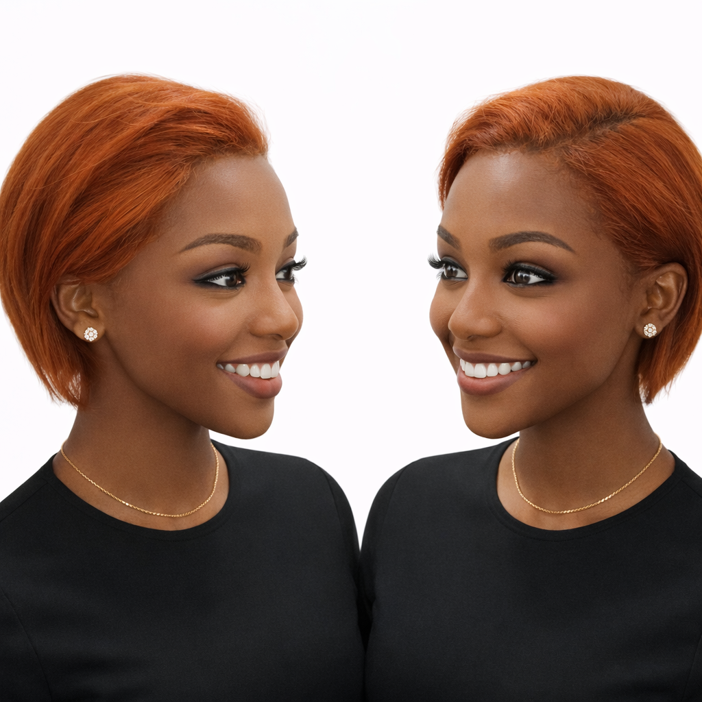 13x4 Lace Front Pixie Wig | Glueless Pre-Plucked Human Hair | Short Natural Black Wig | Easy Wear