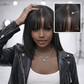 HD Lace Short Bob Wig with Bangs | 9x6 Lace | 150% Density | Straight Glueless Wig | Natural Black | 10-12 Inch