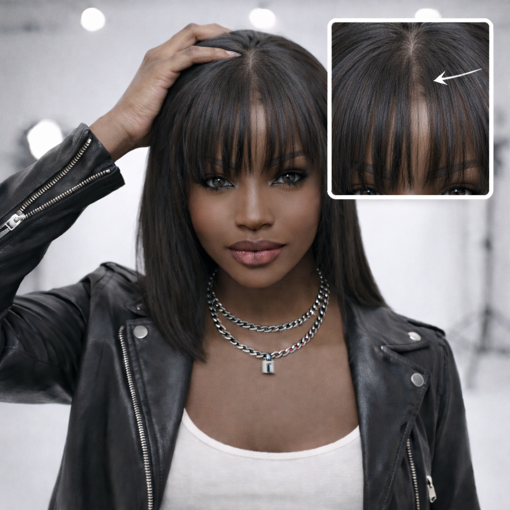 HD Lace Short Bob Wig with Bangs | 9x6 Lace | 150% Density | Straight Glueless Wig | Natural Black | 10-12 Inch