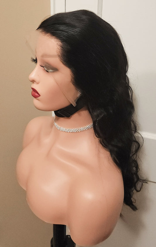 MartBeauty LLC Body Wave 13x4 Transparent Lace Wig – 22 Inch, 180 Density, Glueless Natural Color