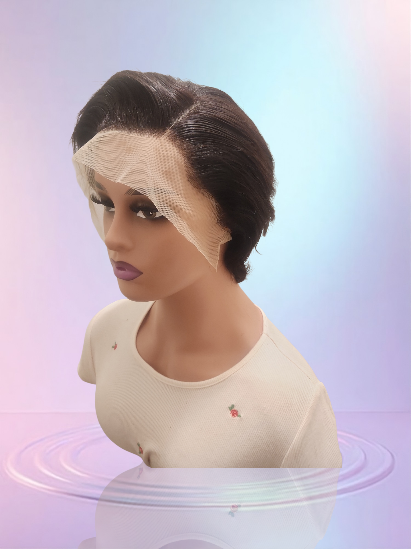 MartBeauty LLC Pixie Wig – 13x4 Transparent Lace Front, Glueless & Pre-Cut – 180% Density Human Hair