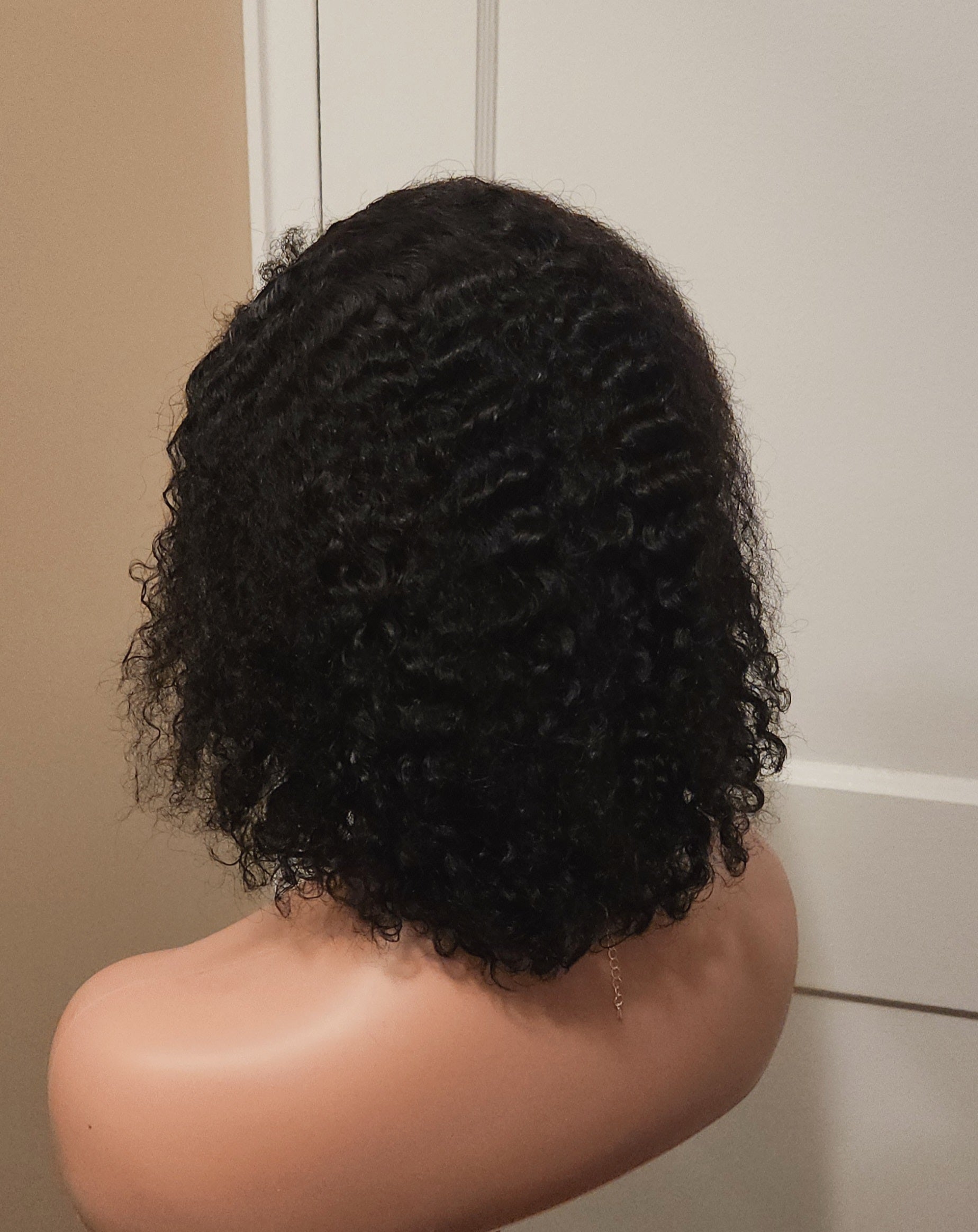Martbeauty LLC 13x4 transparent lace wig with 4C curls - back view