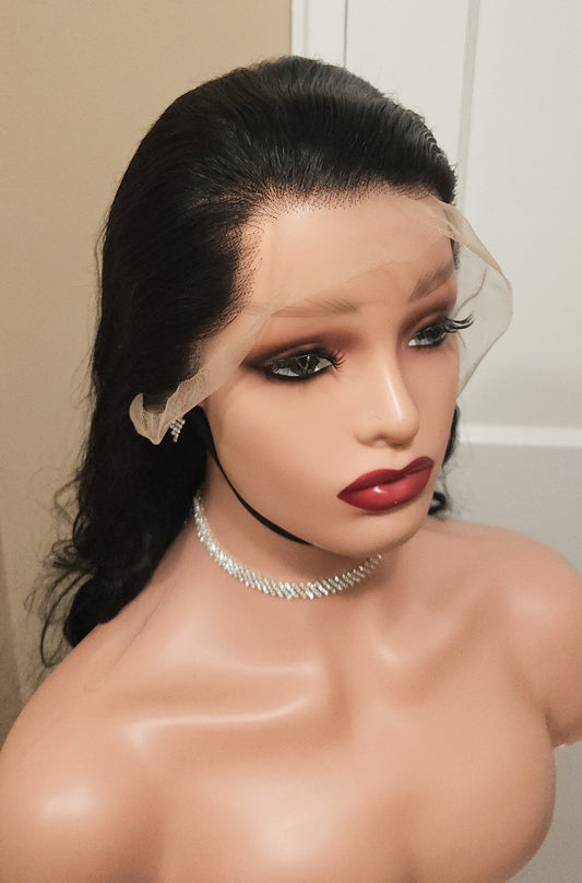 MartBeauty LLC Body Wave 13x4 Transparent Lace Wig – 22 Inch, 180 Density, Glueless Natural Color