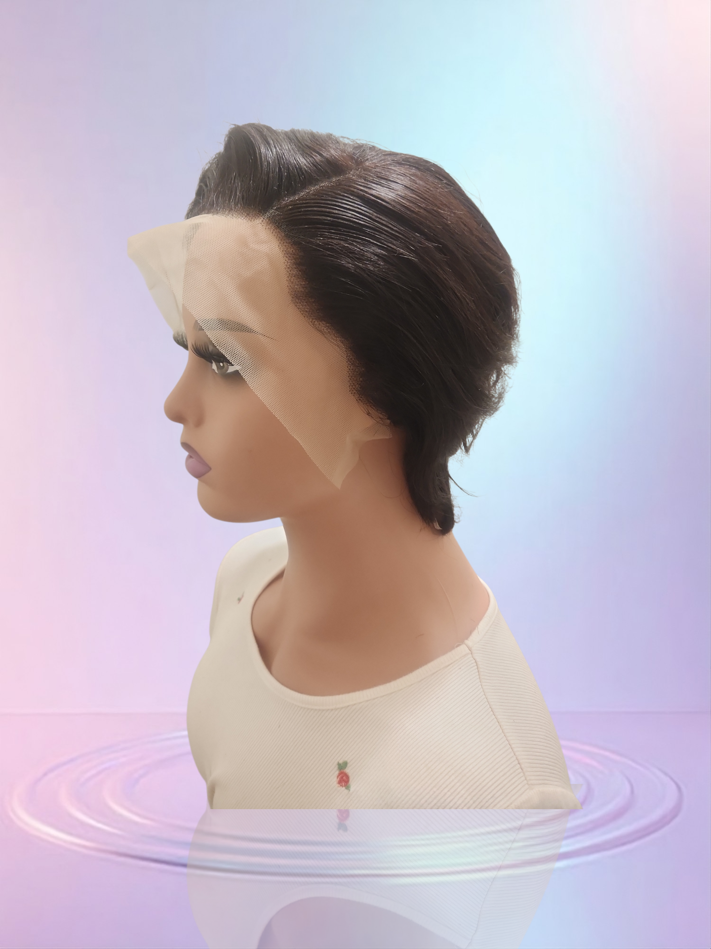 MartBeauty LLC Pixie Wig – 13x4 Transparent Lace Front, Glueless & Pre-Cut – 180% Density Human Hair